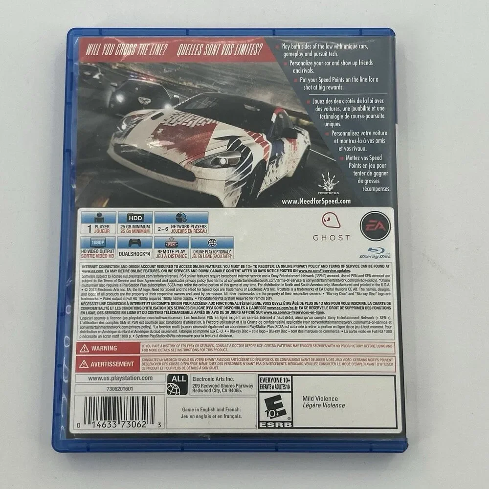 Need for Speed Rivals PS4 (Sony PlayStation 4, 2013) - TESTED - Fast Shipping